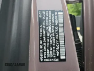 2022 Porsche Taycan 4 with VIN WP0BA2Y11NSA67820, listed as a Copart auction lot 58346275 with 45,976 mi miles and Salvage title. Bid and sale history available at DreamBid. Image 12.