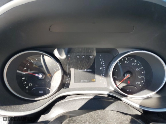 2020 Jeep Compass Latitude with VIN 3C4NJDBB3LT222533, listed as a Copart auction lot 45156525 with 56,945 mi miles and Salvage Title. Bid and sale history available at carsss.com. Image 9.
