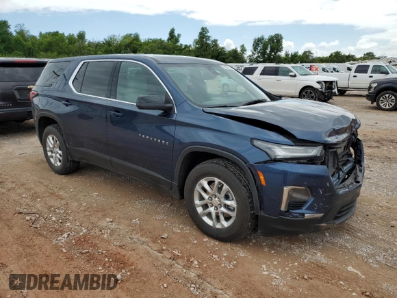 2022 Chevrolet Traverse LS with VIN 1GNERFKWXNJ134149, listed as a Copart auction lot 58736915 with 73,431 mi miles and Salvage title. Bid and sale history available at DreamBid. Image 4.