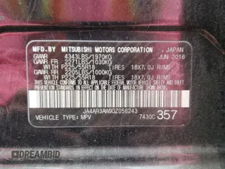 2016 Mitsubishi Outlander Sport 2.4 ES with VIN JA4AR3AW9GZ056243, listed as a Copart auction lot 80348944 with 126,930 mi miles and Salvage Title. Bid and sale history available at carsss.com. Image 12.