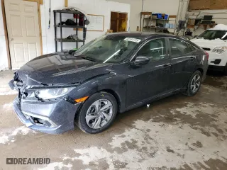 2019 Honda Civic Sedan LX with VIN 2HGFC2F62KH571885, listed as a Copart auction lot 48181775 with 57,899 mi miles and Salvage Title. Bid and sale history available at carsss.com. Image 1.