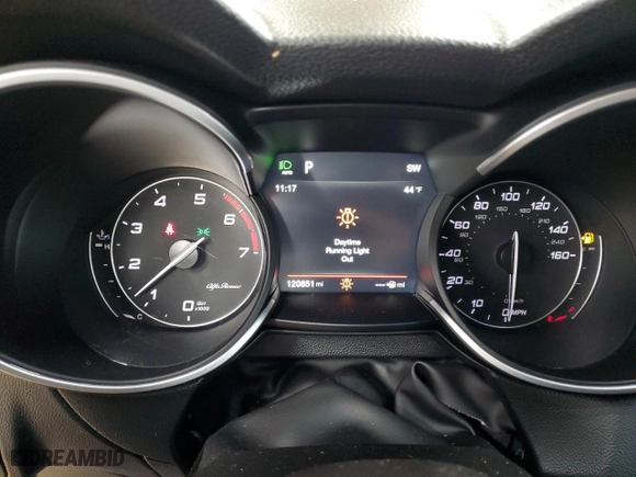 2018 Alfa Romeo Stelvio Sport with VIN ZASFAKPN8J7B63421, listed as a Copart auction lot 44904125 with 120,651 mi miles and Salvage Title. Bid and sale history available at carsss.com. Image 9.