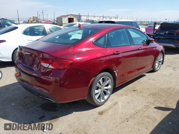 2015 Chrysler 200 S with VIN 1C3CCCBB2FN727144, listed as a IAAI auction lot 41848697 with 153,725 mi miles. Bid and sale history available at carsss.com. Image 4.