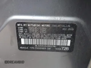 2020 Mitsubishi Mirage ES z VIN ML32A3HJ0LH003798, wystawiony jako IAAI lot #42182000 z przebiegiem 51 130 mil mil oraz . Historia ofert i sprzedaży dostępna na DreamBid. Obrazek 9.