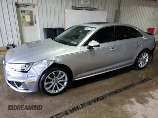 2019 Audi A4 Premium Plus with VIN WAUENAF46KN019503, listed as a Copart auction lot 46752365 with 52,896 mi miles and Salvage title. Bid and sale history available at DreamBid. Image 1.