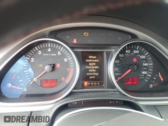 2008 Audi Q7 Premium with VIN WA1EY74L68D003902, listed as a Copart auction lot 64264045 with 224,182 mi miles and Salvage title. Bid and sale history available at DreamBid. Image 9.