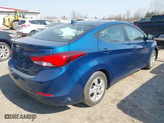 2014 Hyundai Elantra SE with VIN KMHDH4AEXEU044207, listed as a IAAI auction lot 41793567 with 85,102 mi miles. Bid and sale history available at carsss.com. Image 4.