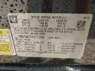 2017 GMC Acadia Limited with VIN 1GKKRSKD8HJ167033, listed as a IAAI auction lot 42145357 with Not provided miles and . Bid and sale history available at DreamBid. Image 9.