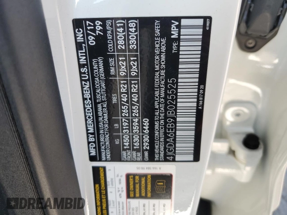 2018 Mercedes-Benz GLE 43 AMG with VIN 4JGDA6EB9JB025525, listed as a Copart auction lot 86978854 with 20,988 mi miles and Salvage Title. Bid and sale history available at DreamBid. Image 13.