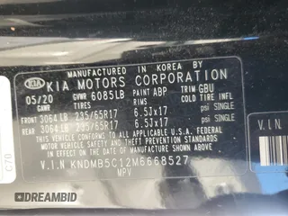 2021 Kia Sedona LX with VIN KNDMB5C12M6668527, listed as a Copart auction lot 84026154 with 165,585 mi miles and Salvage Title. Bid and sale history available at carsss.com. Image 15.