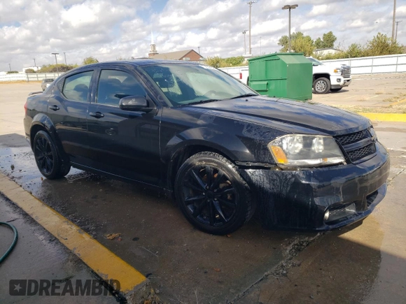 2013 Dodge Avenger SXT with VIN 1C3CDZCBXDN620709, listed as a Copart auction lot 76639494 with 136,571 mi miles and Clean title. Bid and sale history available at DreamBid. Image 4.
