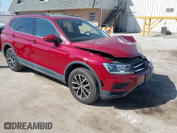 2019 Volkswagen Tiguan SE with VIN 3VV3B7AX3KM130075, listed as a IAAI auction lot 41807584 with 57,308 mi miles and . Bid and sale history available at DreamBid. Image 1.