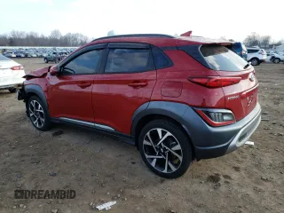 2022 Hyundai Kona Limited with VIN KM8K5CA34NU910962, listed as a Copart auction lot 40102183 with 9,438 mi miles. Bid and sale history available at carsss.com. Image 2.