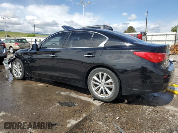 2014 Infiniti Q50 Sport with VIN JN1BV7AR2EM700296, listed as a Copart auction lot 55527025 with 142,878 mi miles and Salvage title. Bid and sale history available at DreamBid. Image 2.