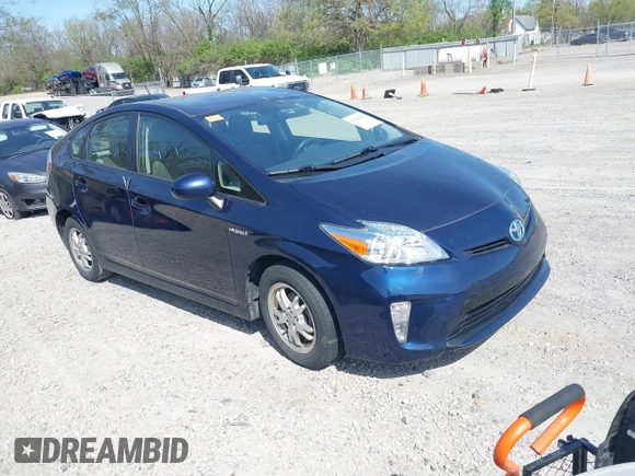 2013 Toyota Prius One with VIN JTDKN3DU6D0343622, listed as a IAAI auction lot 42098154 with 337,881 mi miles. Bid and sale history available at carsss.com. Image 1.