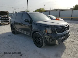 2023 Kia Telluride SX Prestige X-Line with VIN 5XYP5DGCXPG405939, listed as a Copart auction lot 65636844 with 4,598 mi miles and Salvage title. Bid and sale history available at DreamBid. Image 4.