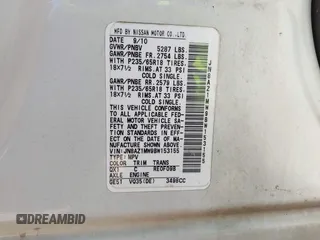 2011 Nissan Murano S z VIN JN8AZ1MW9BW153155, wystawiony jako IAAI lot #41829284 z przebiegiem 50 624 mil mil oraz . Historia ofert i sprzedaży dostępna na DreamBid. Obrazek 9.