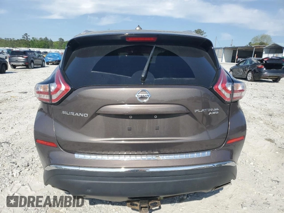 2016 Nissan Murano SL z VIN 5N1AZ2MH2GN104360, wystawiony jako Copart lot #53719425 z przebiegiem 145 278 mil mil oraz Szkody całkowita. Historia ofert i sprzedaży dostępna na DreamBid. Obrazek 6.
