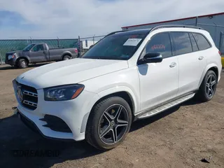 2021 Mercedes-Benz GLS 580 with VIN 4JGFF8GE9MA566937, listed as a IAAI auction lot 41823174 with 61,404 mi miles and . Bid and sale history available at DreamBid. Image 17.