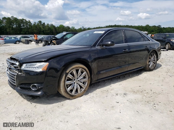 2017 Audi A8 L Sport with VIN WAU43AFD3HN007397, listed as a Copart auction lot 54581173 with 77,961 mi miles and Salvage Title. Bid and sale history available at carsss.com. Image 1.