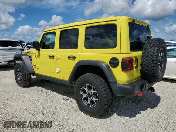 2022 Jeep Wrangler Unlimited Rubicon with VIN 1C4HJXFG3NW214174, listed as a Copart auction lot 74136484 with 5,292 mi miles and Salvage title. Bid and sale history available at DreamBid. Image 2.