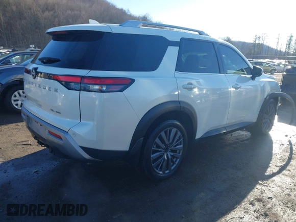 2022 Nissan Pathfinder SL with VIN 5N1DR3CD4NC255923, listed as a IAAI auction lot 41576437 with 30,751 mi miles and . Bid and sale history available at DreamBid. Image 4.
