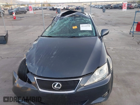 2007 Lexus IS with VIN JTHBK262472056379, listed as a IAAI auction lot 41144538 with 244,693 mi miles. Bid and sale history available at carsss.com. Image 6.