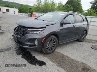 2023 Chevrolet Equinox RS z VIN 3GNAXWEG8PS163126, wystawiony jako Copart lot #57618055 z przebiegiem 45 033 mil mil oraz Szkoda całkowita • Salvage title. Historia ofert i sprzedaży dostępna na DreamBid. Obrazek 1.