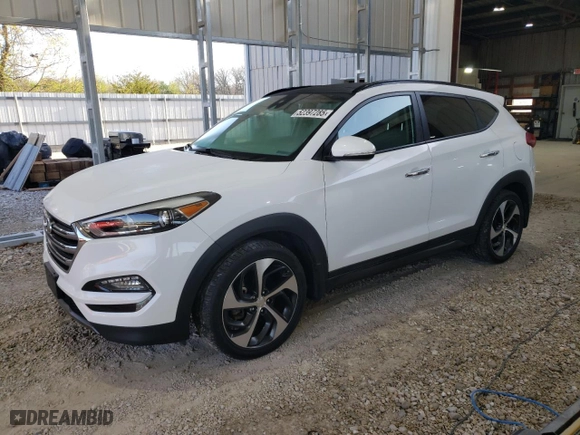 2016 Hyundai Tucson Limited with VIN KM8J3CA25GU126396, listed as a Copart auction lot 52397285 with 142,823 mi miles and Clean Title. Bid and sale history available at carsss.com. Image 1.
