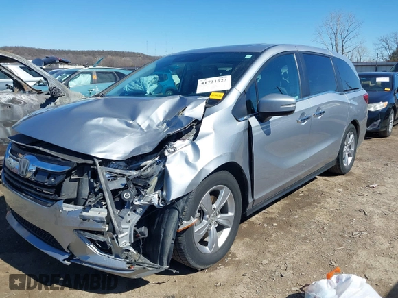2018 Honda Odyssey EX-L with VIN 5FNRL6H71JB077112, listed as a IAAI auction lot 41721523 with 70,893 mi miles. Bid and sale history available at carsss.com. Image 18.