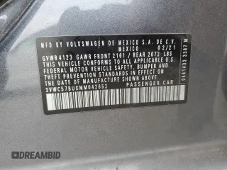 2021 Volkswagen Jetta S с VIN 3VWC57BUXMM042652, выставлен на аукционе Copart как лот 57286905 с пробегом 126 637 миль миль и Списание • Salvage title. История ставок и продаж доступна на DreamBid. Изображение 13.