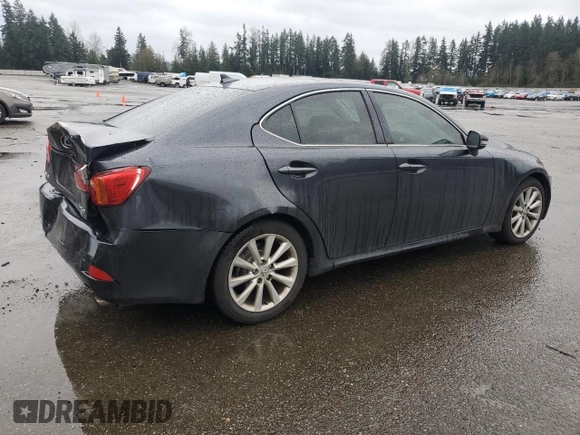 2009 Lexus IS 250 with VIN JTHBK262695100819, listed as a Copart auction lot 50980215 with 205,237 mi miles and Salvage Title. Bid and sale history available at DreamBid. Image 3.