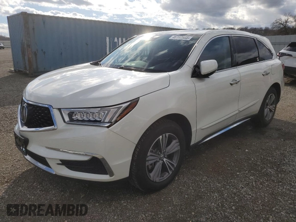 2019 Acura MDX with VIN 5J8YD4H39KL018108, listed as a Copart auction lot 46162605 with 76,322 mi miles and Salvage title. Bid and sale history available at DreamBid. Image 1.