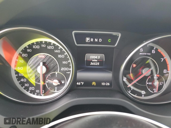 2015 Mercedes-Benz CLA 45 AMG with VIN WDDSJ5CB8FN184279, listed as a Copart auction lot 46933515 with 36,525 mi miles and Salvage Title. Bid and sale history available at DreamBid. Image 9.