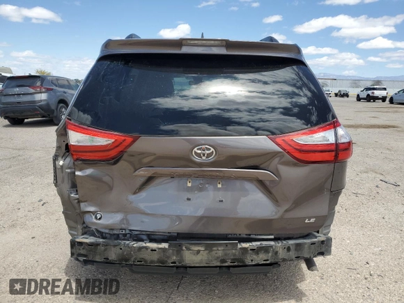 2018 Toyota Sienna LE Auto Access Seat with VIN 5TDKZ3DC3JS958245, listed as a Copart auction lot 53751565 with 91,101 mi miles and Salvage Title. Bid and sale history available at carsss.com. Image 6.