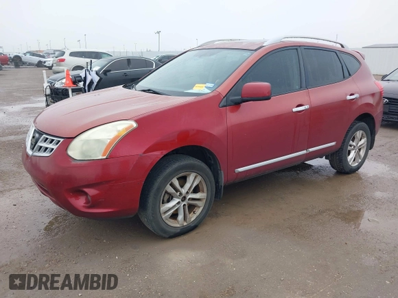 2013 Nissan Rogue S with VIN JN8AS5MT6DW012645, listed as a IAAI auction lot 42162620 with 187,475 mi miles. Bid and sale history available at carsss.com. Image 2.