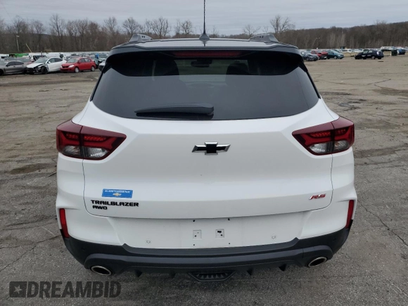 2021 Chevrolet TrailBlazer RS with VIN KL79MUSL7MB045678, listed as a Copart auction lot 48094474 with 6,533 mi miles and . Bid and sale history available at DreamBid. Image 6.