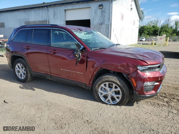 2023 Jeep Grand Cherokee Limited with VIN 1C4RJHBG9PC534023, listed as a Copart auction lot 57732574 with 17,219 mi miles and Non Repairable. Bid and sale history available at carsss.com. Image 4.