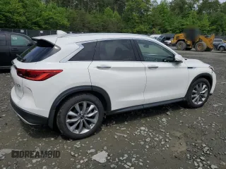 2021 Infiniti QX50 Luxe with VIN 3PCAJ5BB9MF120951, listed as a Copart auction lot 55303395 with 28,437 mi miles and Salvage title. Bid and sale history available at DreamBid. Image 3.