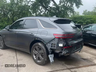 2022 Genesis GV70 Sport with VIN KMUMCDTC6NU028274, listed as a Copart auction lot 61770155 with 46,523 mi miles and Salvage title. Bid and sale history available at DreamBid. Image 3.