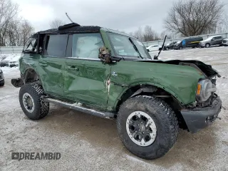 2023 Ford Bronco с VIN 1FMEE5DP7PLB60568, выставлен на аукционе Copart как лот 87751615 с пробегом 25 681 миль миль и На запчасти • Non repairable. История ставок и продаж доступна на DreamBid. Изображение 4.