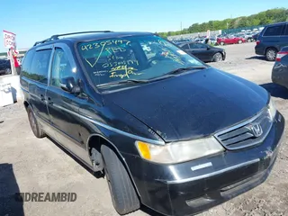 2003 Honda Odyssey EX-L z VIN 5FNRL18943B068332, wystawiony jako IAAI lot #42305497 z przebiegiem Nie podano mil oraz . Historia ofert i sprzedaży dostępna na DreamBid. Obrazek 1.