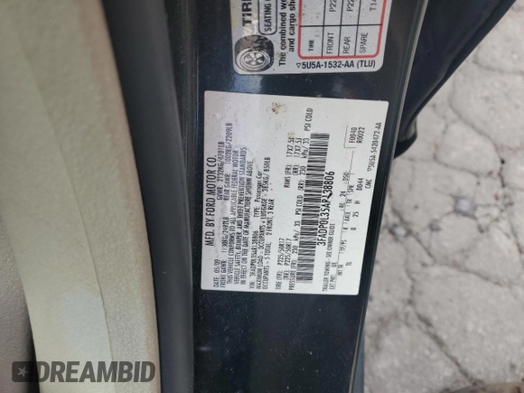 2010 Ford Fusion Hybrid with VIN 3FADP0L35AR138806, listed as a Copart auction lot 63656235 with 172,449 mi miles and Salvage title. Bid and sale history available at DreamBid. Image 12.