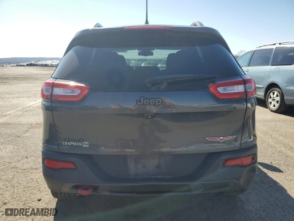 2015 Jeep Cherokee Trailhawk with VIN 1C4PJMBB3FW524363, listed as a Copart auction lot 50898205 with 63,158 mi miles and Salvage Title. Bid and sale history available at carsss.com. Image 6.