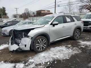 2023 Nissan Pathfinder Platinum с VIN 5N1DR3DK7PC262574, выставлен на аукционе Copart как лот 44063835 с пробегом 13 480 миль миль и Списание • Salvage title. История ставок и продаж доступна на DreamBid. Изображение 1.