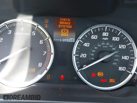 2015 Acura TLX with VIN 19UUB1F34FA019769, listed as a IAAI auction lot 41909731 with 93,254 mi miles. Bid and sale history available at carsss.com. Image 7.
