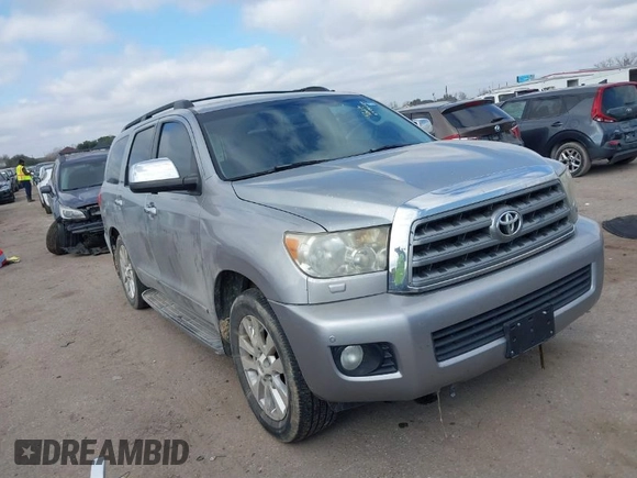 2008 Toyota Sequoia Platinum with VIN 5TDBY67A98S017696, listed as a IAAI auction lot 41499083 with 274,117 mi miles. Bid and sale history available at carsss.com. Image 1.