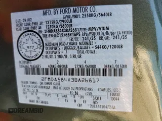 2003 Ford Windstar LTD with VIN 2FMDA584X3BA26817, listed as a Copart auction lot 74730094 with 87,655 mi miles and Clean Title. Bid and sale history available at carsss.com. Image 13.