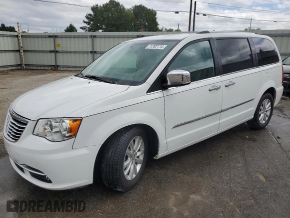 2016 Chrysler Town & Country Limited Platinum with VIN 2C4RC1GG3GR119863, listed as a Copart auction lot 71762174 with 104,555 mi miles and Salvage Title. Bid and sale history available at carsss.com. Image 1.