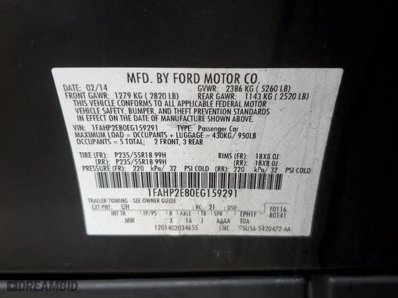 2014 Ford Taurus SEL with VIN 1FAHP2E80EG159291, listed as a Copart auction lot 47444465 with 153,655 mi miles and Salvage Title. Bid and sale history available at carsss.com. Image 12.